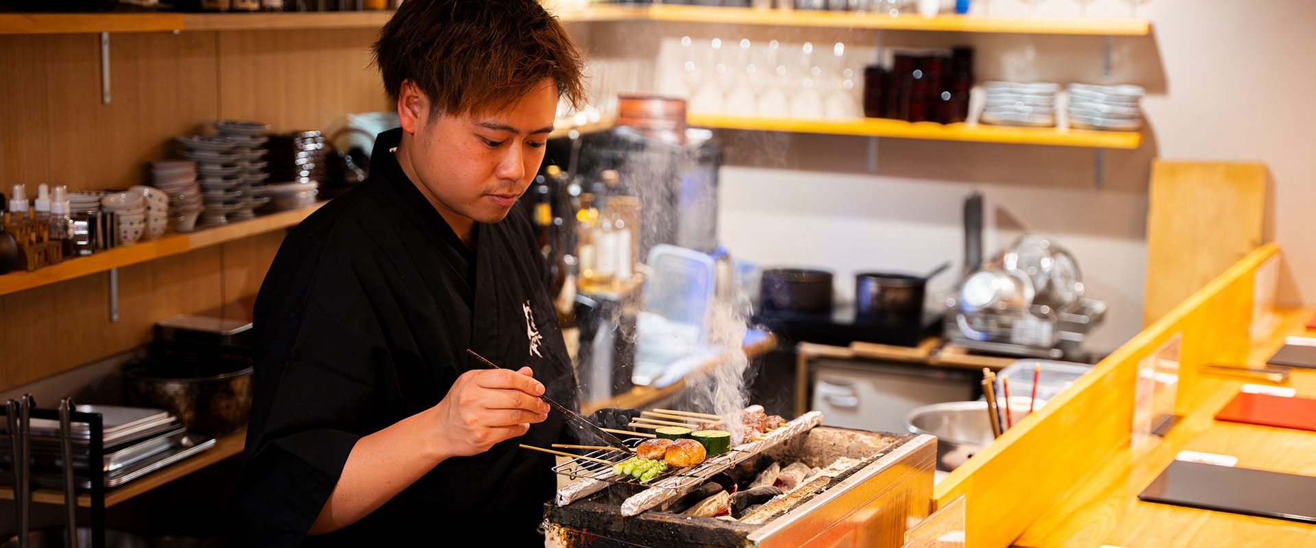 牛串店の内装